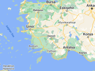 Map showing location of Buharkent (37.96396, 28.7427)