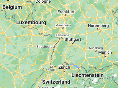 Map showing location of Bühl (48.69676, 8.13523)