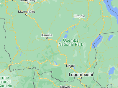 Map showing location of Bukama (-9.2, 25.85)
