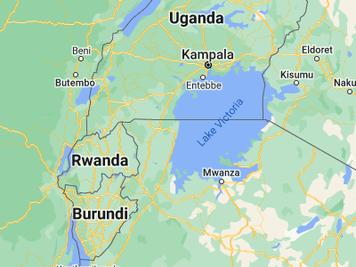 Map showing location of Bukoba (-1.33167, 31.81222)