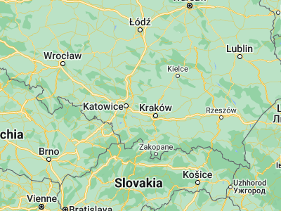 Map showing location of Bukowno (50.26474, 19.45962)
