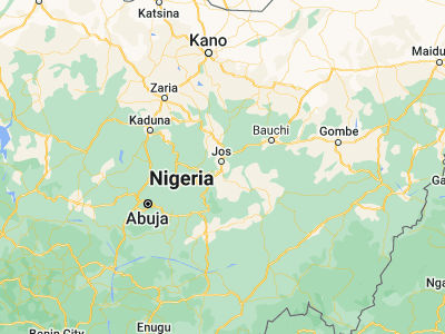 Map showing location of Bukuru (9.8, 8.86667)