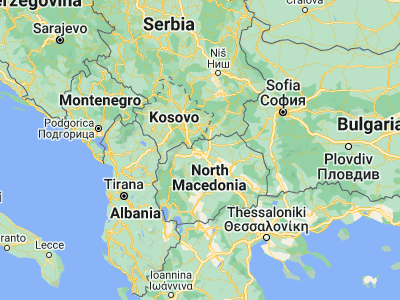 Map showing location of Булачани (42.07056, 21.50278)
