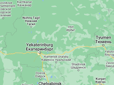 Map showing location of Bulanash (57.27825, 61.9965)