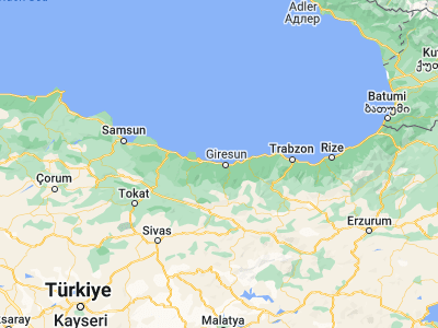 Map showing location of Bulancak (40.93717, 38.22907)