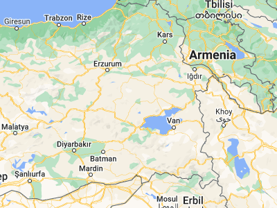 Map showing location of Bulanık (39.09292, 42.27031)