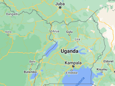 Map showing location of Bulisa (2.11781, 31.41163)