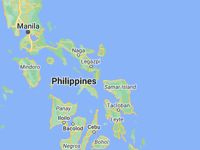 Map showing location of Bulusan (12.7518, 124.1373)