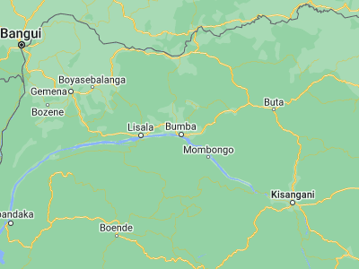 Map showing location of Bumba (2.18771, 22.46827)