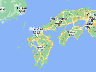 Map showing location of Bungo-Takada (33.5567, 131.44506)