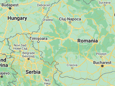 Map showing location of Bunila (45.7, 22.66667)
