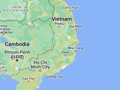 Map showing location of Buôn Ma Thuột (12.66667, 108.05)