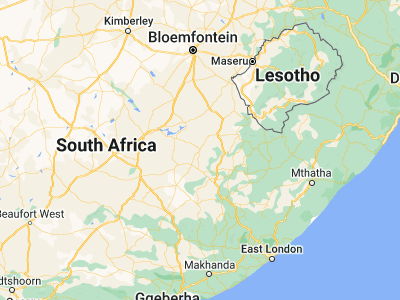 Map showing location of Burgersdorp (-30.99766, 26.32862)