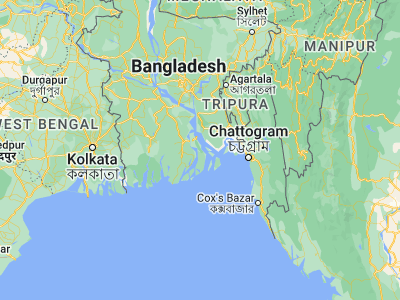 Map showing location of Burhānuddin (22.49518, 90.7239)