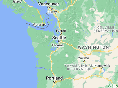 Map showing location of Burien (47.47038, -122.34679)