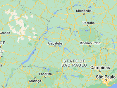Map showing location of Buritama (-21.06611, -50.14722)