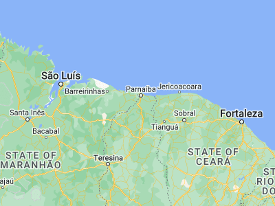 Map showing location of Buriti dos Lopes (-3.175, -41.86694)