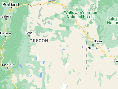 Map showing location of Burns (43.58626, -119.0541)