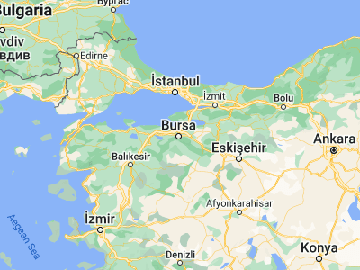 Map showing location of Bursa (40.19167, 29.06111)