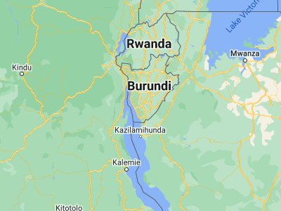 Map showing location of Bururi (-3.94877, 29.62438)