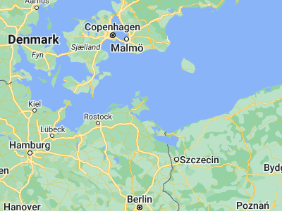 Map showing location of Buschvitz (54.42998, 13.47121)