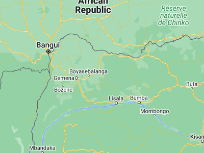 Map showing location of Businga (3.33863, 20.88577)