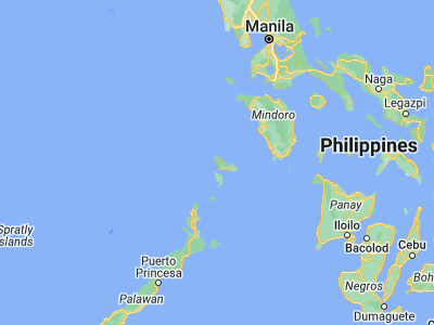 Map showing location of Busuanga (12.15847, 119.91781)