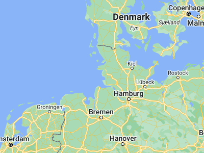 Map showing location of Büsum (54.13333, 8.85)
