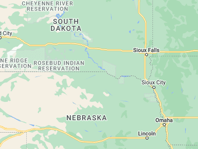 Map showing location of Butte (42.91139, -98.84926)