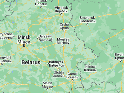 Map showing location of Buynichy (53.8536, 30.2671)