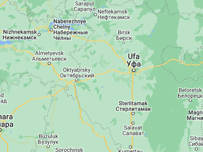 Map showing location of Buzdyak (54.58333, 54.55)