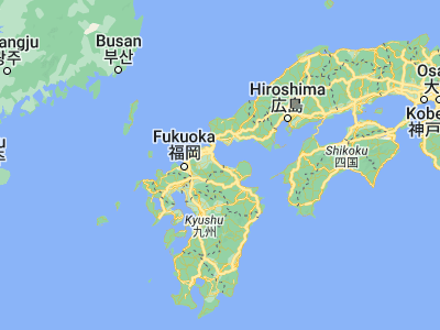 Map showing location of Buzen (33.61153, 131.13002)
