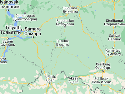 Map showing location of Buzuluk (52.7807, 52.2635)