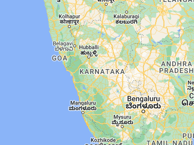 Map showing location of Byādgi (14.68333, 75.48333)