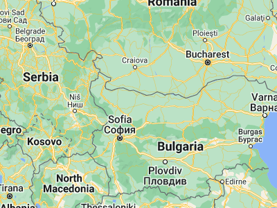 Map showing location of Byala Slatina (43.46667, 23.93333)
