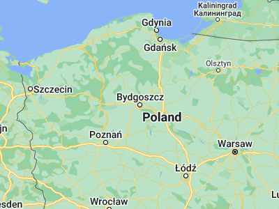 Map showing location of Bydgoszcz (53.1235, 18.00762)