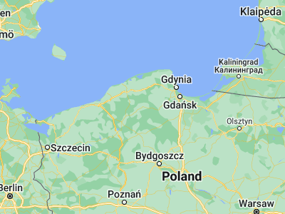 Map showing location of Bytów (54.17057, 17.49187)