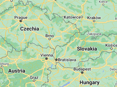 Map showing location of Bzenec (48.97336, 17.26685)