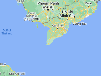 Map showing location of Cà Mau (9.17694, 105.15)