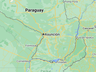 Map showing location of Caacupé (-25.38611, -57.14028)