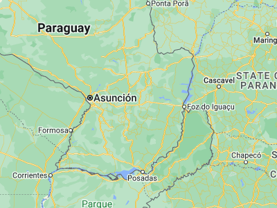 Map showing location of Caaguazú (-25.45, -56.01667)
