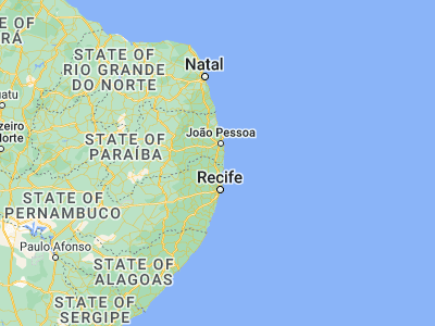 Map showing location of Caaporã (-7.51556, -34.90833)