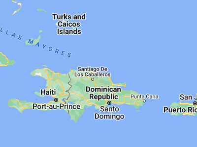 Map showing location of Cabarete (19.74982, -70.40829)