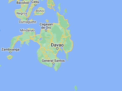 Map showing location of Cabayangan (7.40722, 125.73306)