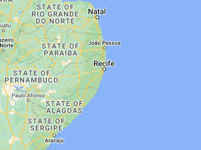 Map showing location of Cabo (-8.28333, -35.03333)