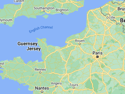 Map showing location of Cabourg (49.2911, -0.1133)