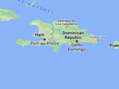 Map showing location of Cabral (18.25, -71.21667)