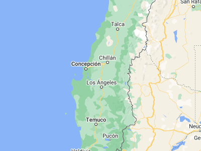 Map showing location of Cabrero (-37.03333, -72.4)