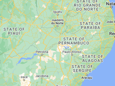 Map showing location of Cabrobó (-8.51417, -39.31)
