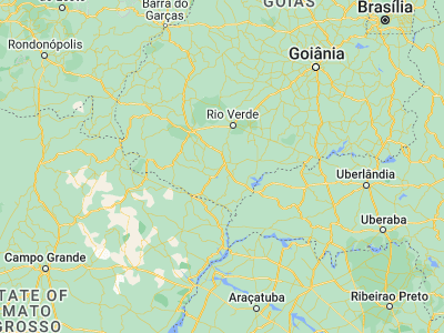 Map showing location of Caçu (-18.55667, -51.13083)